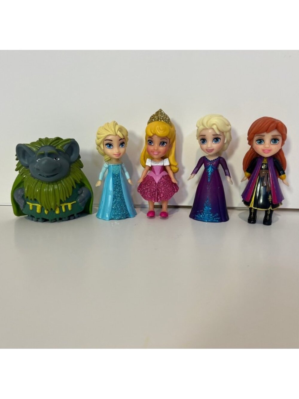 Disney Frozen Elsa Anna and Aurora Pappy Doll Lot Figure PVC Toys Mini Adventure